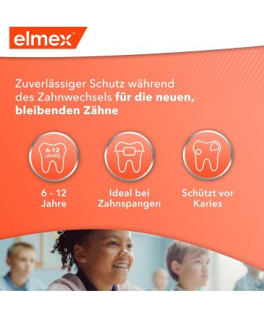 Elmex Mouthwash Caries Protection for Juniors 6-12 Years - 400 ml | Age-Appropriate Fluoride for Strong Teeth | Mint Flavor - Buy Online on GoSupps.com