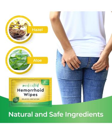Hemorrhoid Treatment Wipes with Witch Hazel | 30 Count for Maximum Relief from Pain, Burning, and Itching - Buy Online on GoSupps.com