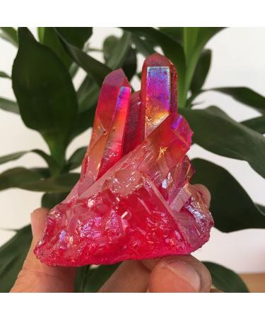 Natural Red Quartz Cluster Crystal Gem Specimen