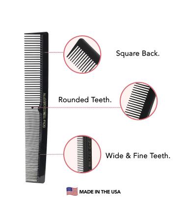 Allegro Combs 420 Hair Comb Set - 3 Pack Black, Red, and White Barber Styling Combs - Buy Online on GoSupps.com