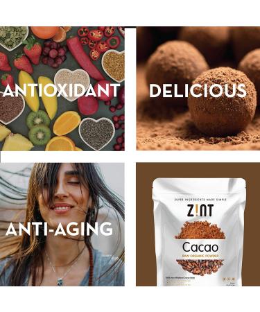Zint Raw Organic Cacao Powder 16 oz - Pure Superfood for Baking & Smoothies - Buy Online on GoSupps.com