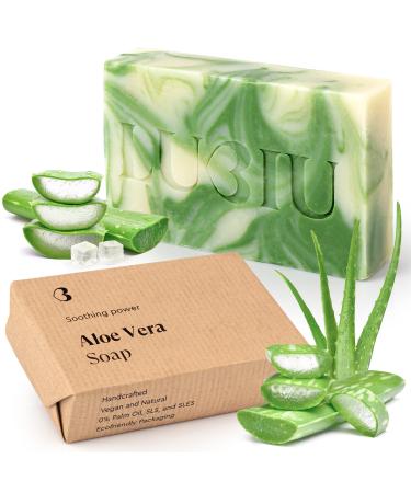 lubiu Aloe Vera Soap 100g Natural Soap for Men Women Kids Moisturized Skin Hand Soap Shower Face Soap Handmade Soap