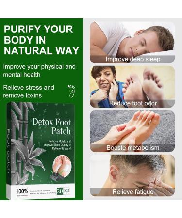 Detox Foot Patches 20PCS Detox Foot Pads to Remove Body Toxins Deep Cleansing Stress Relief & Better Sleep 20 PCS - Buy Online on GoSupps.com