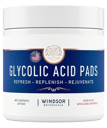 20% Glycolic Acid Pads for Skin Resurfacing - Exfoliating Face Peel for Acne - 60 Pre-Soaked Cleansing Toner Wipes - Buy Online on GoSupps.com