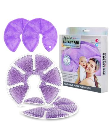 Gytera Breast Therapy Pads Hot Cold Breastfeeding Gel Pads Breastfeeding Essentials and Postpartum Recovery Nursing Pain Relief for Mastitis Engorgement Reusable Freezable Microwavable