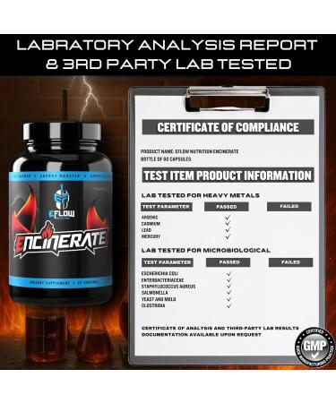 eFlow Nutrition ENCINERATE - GLP-1 Support Supplement for Weight Loss & Energy - Appetite Support and Weight Management (60 Capsules) - Buy Online on GoSupps.com