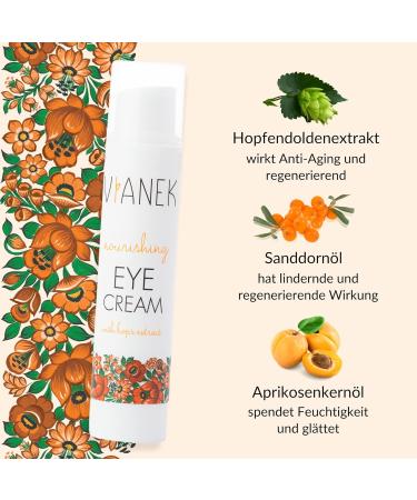 VIANEK Nourishing Eye Cream | Vegan Natural Cosmetics for Men & Women | 15ml Pack - Buy Online on GoSupps.com