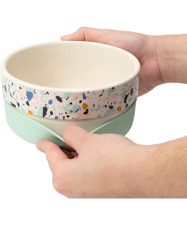 Jonathan Adler Now House Mint Terrazzo Ceramic Dog Bowl - Small/Medium | Pet Supplies & Accessories - Buy Online on GoSupps.com