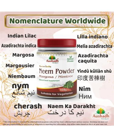Organic Neem Powder - Natural Margosa for Hair and Skin Care - Buy Online on GoSupps.com