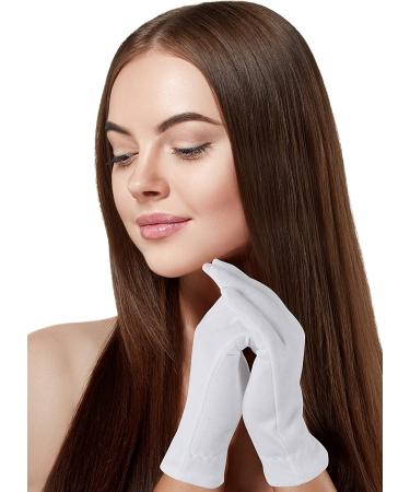 Cotton Moisturizing Gloves for Dry Hands | Overnight Eczema Treatment | Skin Spa Therapy | Premium Quality (2 Pairs) - Buy Online on GoSupps.com
