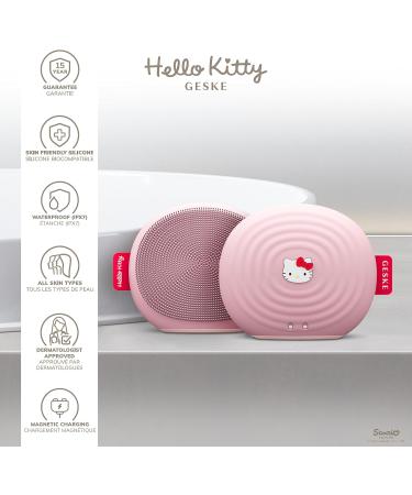 Geske x Hello Kitty Sonic Facial Brush | 4-in-1 Electric Cleaning Brush | Gentle Skincare Tool | Skin Cleaning - Hello Kitty Pink - Buy Online on GoSupps.com