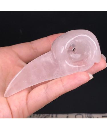 Home Decoration Natural Rose Quartz Crystal Bird Head Skull Hand Carved Polished Gemstone Home Decor Collection Stones ERTEYIN - Buy Online on GoSupps.com