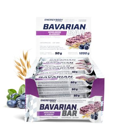 Energybody Bavarian Bar Hafer bar "blueberry" 24x 50 g/energy bar without chocolate/energy-generating cereal bar for leisure & profession/carbohydrate bar for endurance and strength training