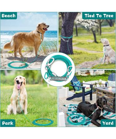 Buy Expression Cable Dog Leash - 1.5m Durable Runner for Large Dogs (Up to 56.7kg) - Ideal for Courtyard & Camping - 30ft Ice Blue - Buy Online on GoSupps.com