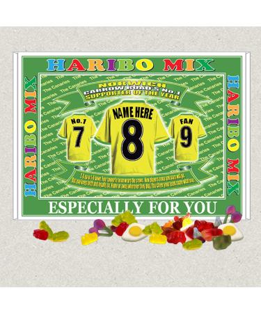Norwich Football Shirt Personalised Gift Boxed Sweets Choice of Sweets - Buy Online on GoSupps.com
