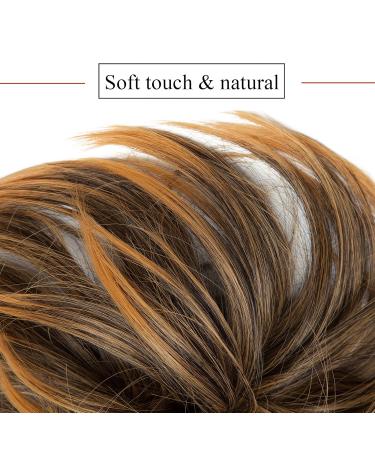 SEGO Updo Hair Extensions | Voluminous 80g Updos Hair Tub Dutt | Dark Brown & Sandy Brown | Affordable Quality - Buy Online on GoSupps.com