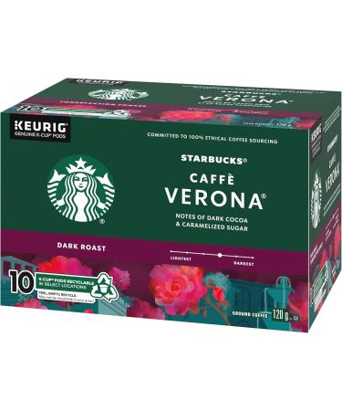 Starbucks Verona Dark Roast Coffee Single Serve Keurig K-cup Pods 6 Boxes 60 Capsules Dark Roast 1 count (Pack of 60) - Buy Online on GoSupps.com
