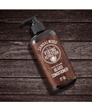 Sandalwood Beard Conditioner with Argan & Jojoba Oils - Softens & Strengthens - 17oz - Buy Online on GoSupps.com