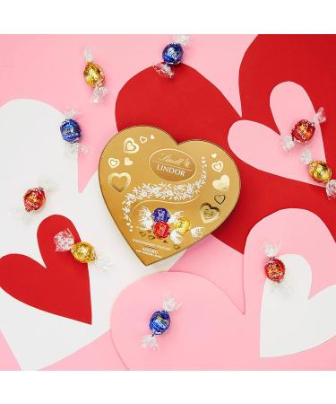 Lindt - LINDOR Heart Box - Milk Chocolate Black and White - Fondant Heart - Ideal Valentine's Day and Mother's Day 200g - Buy Online on GoSupps.com