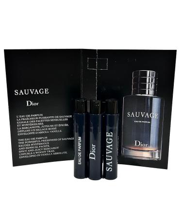 Dior Christian SAUVAGE MEN Sample Perfume EDP Vial 1 ml /0.03 oz - 3 PCS - Set of 3 Wood 0.03 Fl Oz (Pack of 3) - Buy Online on GoSupps.com