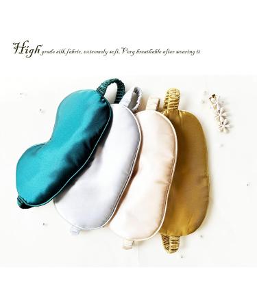 Luxury Silk Eye Sleep Mask | Satin Eye Cover for Optimal Sleep | Includes Silk Storage Bag - Black - Buy Online on GoSupps.com