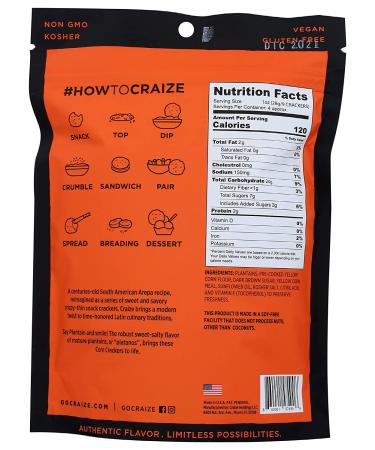 CRAIZE Plantain Toasted Corn Crisps - 4 OZ | Healthy Snack Alternative - Buy Online on GoSupps.com