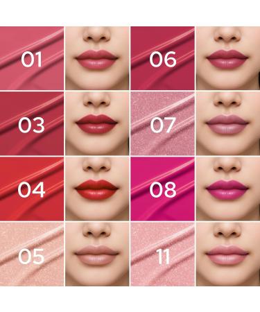 NOUVEAU Dermacol - 16-Hour Lip Colour High Pigmentation Lip Gloss Two-Phase Lip Gloss Kiss-Proof Lip Make-up with Matte Finish and Shine no. 1 Bella Aura Bella Aura 4 ml (Lot de 1) - Buy Online on GoSupps.com
