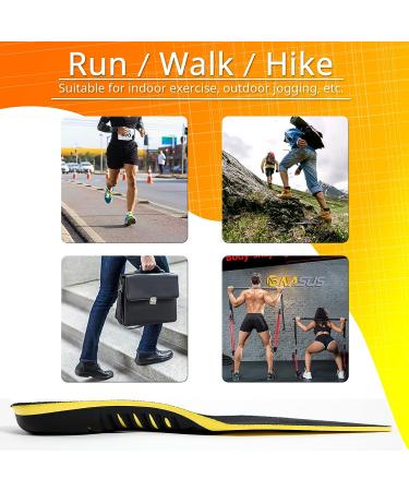 Orshawer Men's and Women's Arch Support Insoles - Yellow L Size (Men 9.5-11/Women 10.5-12) | Gel Inserts for Plantar Fasciitis and Foot Pain - Buy Online on GoSupps.com