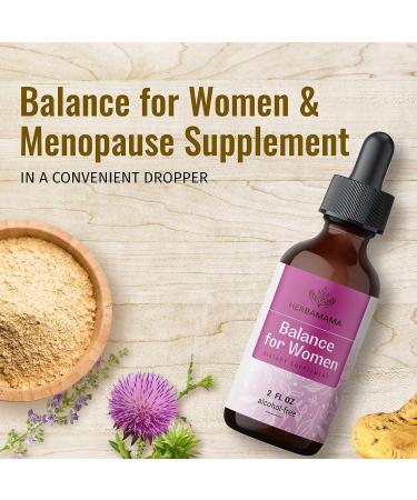 Hormone Balance for Women Liquid Extract - Menopause Support Tincture for Hot Flashes, Mood Swings & PMS - Herbal Drops for Menstrual Cramps - 2 Fl. Oz - Buy Online on GoSupps.com