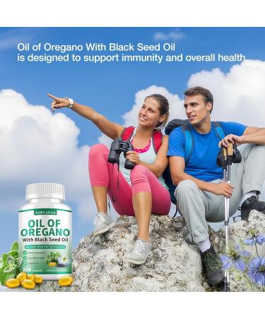 Oil of Oregano with Black Seed Oil 2-in-1 Oregano Oil Capsules for Immune Support with High Carvacrol & Thymoquinone Antioxidant Non-GMO Gluten Free 400 Softgels 200 Count (Pack of 2) - Buy Online on GoSupps.com