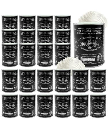 2021 New Package Design Sharonelle Soft Wax All Purpose Hair Removal Natural Depilatory Canned Wax for Sensitive Skin Canada-Made Melting Wax in Black color Canned Package (24PC Milk Cream) 500 ml (Pack of 24) Milk Cream