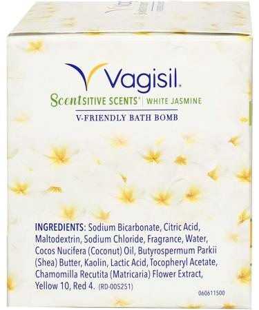 Vagisil Scentsitive Scents V-Friendly Bath Bomb - White Jasmine | pH-Balanced for Sensitive Vaginal Skin - Buy Online on GoSupps.com