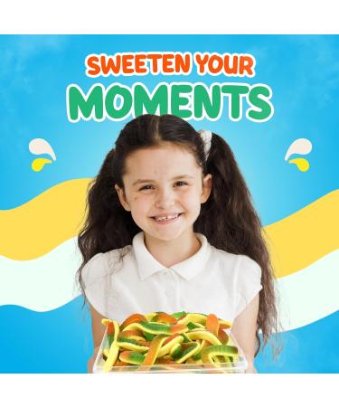 Sweetzone Yellow Belly Snakes Tub Filled With Gummy Snakes Snacks Fun For The Entire Family | 742g of Yellow Bellies Halal Jelly Sweets | Experience The Taste of a Mixed Fruit Yellow Belly Treat - Buy Online on GoSupps.com