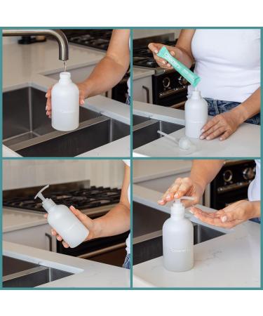 Cleanery Liquid Hand Soap Refill Starter Kit with Reusable Bottle + 4 refills Makes 10oz Each - Buy Online on GoSupps.com