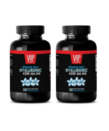 joint supplements hyaluronic acid - HYALURONIC ACID 100 Mg - Skin Supplement hyaluronic Acid for Joints Promotes Skin Hydration Anti Aging Pills Bones and Connective Tissue Support 2B 120 Caps