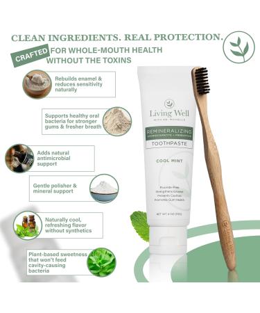 Hydroxyapatite Toothpaste Fluoride-Free Remineralizing Formula with PROtektin Supports Enamel Strength Oral Microbiome & Gum Health Mint 4 oz - Buy Online on GoSupps.com