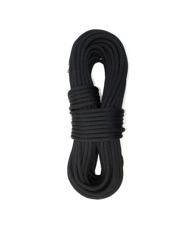 PHRIXUS Static Climbing Rope 10.5mm/11mm Uiaa Safety Kern Mantle Rope 45M(150FT) 60M(200FT) 90M(300FT) for Rock Climbing, Rappelling, Mountaineering, Hauling, Rescue - UIAA Certified 11mm #Black 150.0 feet