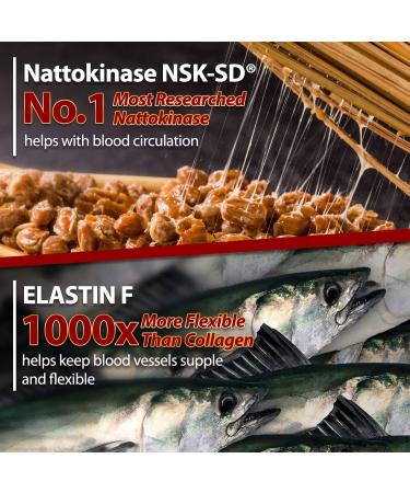 LABO Nutrition VesseCLEAR EX - Nattokinase NSK-SD+Elastin F for Healthy Blood Vessels - Clinical Strength Cardiovascular Support - Japan's Most Trusted Formula - Buy Online on GoSupps.com