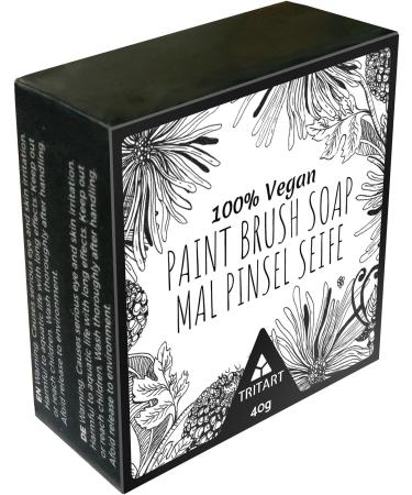 TRITART 100% Vegan Paint Brush Cleaner Soap - Lemon Scented for Makeup, Watercolor, Acrylic & Oil Paint Brushes - Buy Online on GoSupps.com