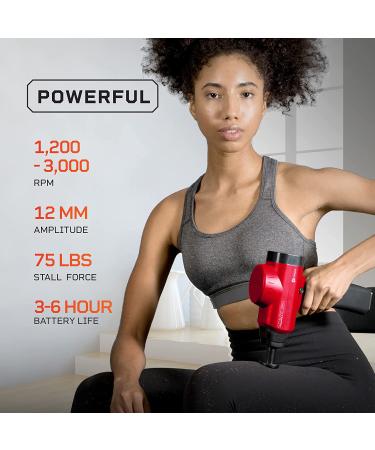 LifePro Sonic Pro Percussion Massage Gun | Deep Tissue Back Massager for Pain Relief | 75 Lbs Stall Force | 8 Attachments | Red - Buy Online on GoSupps.com