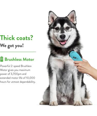 WAHL Professional Animal KM10 2-Speed Brushless Motor Pet Dog and Horse Clipper Kit - Turquoise - Buy Online on GoSupps.com