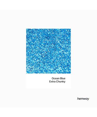 Buy Hemway Ultra-Shine Ocean Blue Extra Chunky Glitter 100g - Perfect for Crafting & Decorating | International Shipping Available - Buy Online on GoSupps.com