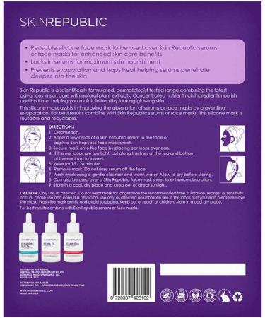 Skin Republic Silicone Reusable Face Mask For Skin Hydration Serum Absorption Reusable Silicone Mask - Buy Online on GoSupps.com