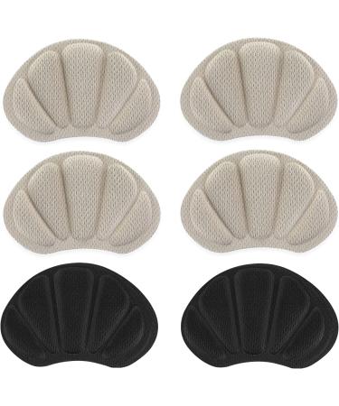 Sibba High Heel Pads - 3 Pairs Shoe Cushion Inserts for a Secure Fit, Pain Prevention & Blister Relief - Beige and Black - Women's Heel Grips - Buy Online on GoSupps.com