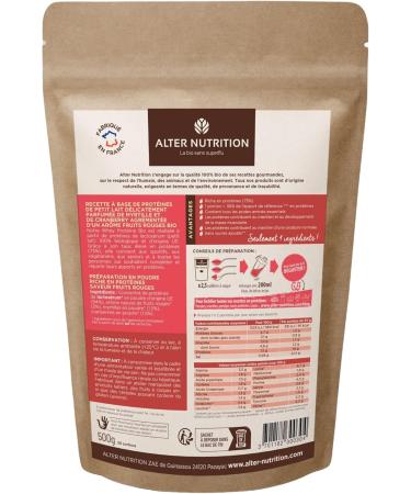 Alter Nutrition Organic Whey Protein Powder (500g Red Fruits) - Buy Online on GoSupps.com