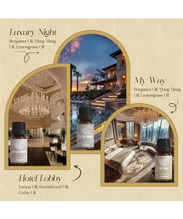 ARVIDSSON Hotel Fragrance Oils Premium Essential Oils Gift Set for Soap & Candle Making Luxury Hotel Scented Oil for Home Jasmine & Mint White Tea Luxury Night Citrus Bliss My Way Hotel Lobby - Buy Online on GoSupps.com