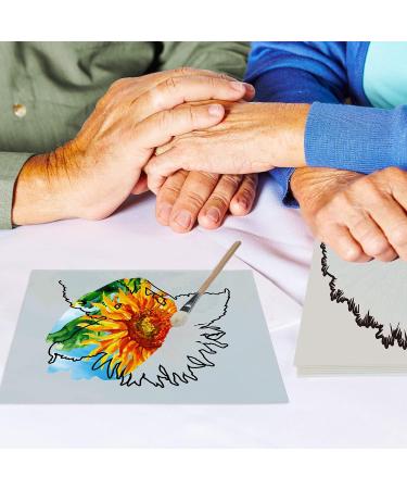 Futreo Dementia Activities for Seniors - 50 Reusable Water Painting Toys with Brush | Alzheimers Patients Water Games - Buy Online on GoSupps.com