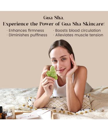 Rena Chris Gua Sha Facial Tools - Natural Jade Stone Massage for Jawline Sculpting & Puffiness Reduction | Mint Green Skin-Care Tool - Buy Online on GoSupps.com