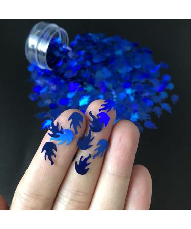 DIY 12-Piece Mixed Colographic Flame Nail Glitter Set - Laser Letter Shape Sequin Flakes for Manicure Art Decoration | 12 Colors - Buy Online on GoSupps.com