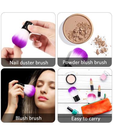 Kalolary 6Pcs Nail Art Dust Brush Set - Makeup & Nail Cleaning Kabuki Brushes for Cosmetic & Nail Art - Colorful - Buy Online on GoSupps.com
